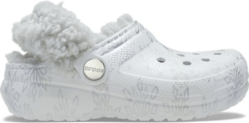 Toddlers Classic Metallic Snowflakes Fleece Lined Clog