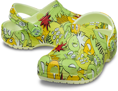 Toddler Classic Glow Monster Camo Clog