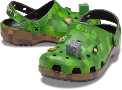 Kids’ Minecraft Green Classic Clog