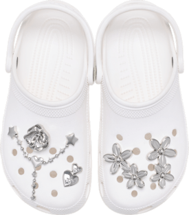 Silver Meta Floral 5 Pack