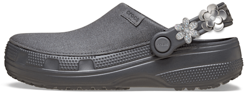 Crafted Silver Flowers Clog