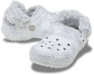 Kids' Classic Metallic Snowflakes Fleece Lined Clog