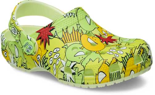Toddler Classic Glow Monster Camo Clog