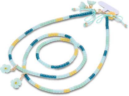 Floral and Pearl Crossbody Phone Chain